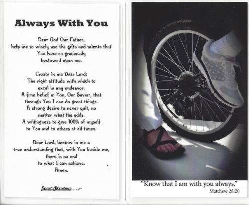 Prayer Card Biking (25 pack) Laminated