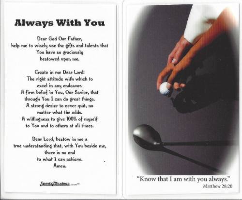 Prayer Card Golf Laminated