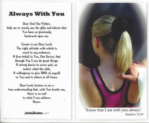 Prayer Card Gymnastics (25 pack) Laminated